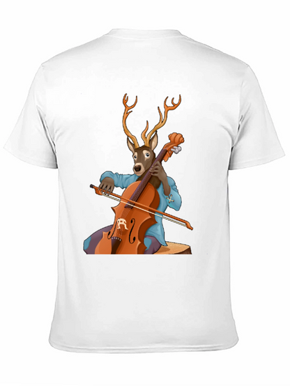 Deer Playing Cello T-Shirt - Unique Music Lover Tee
