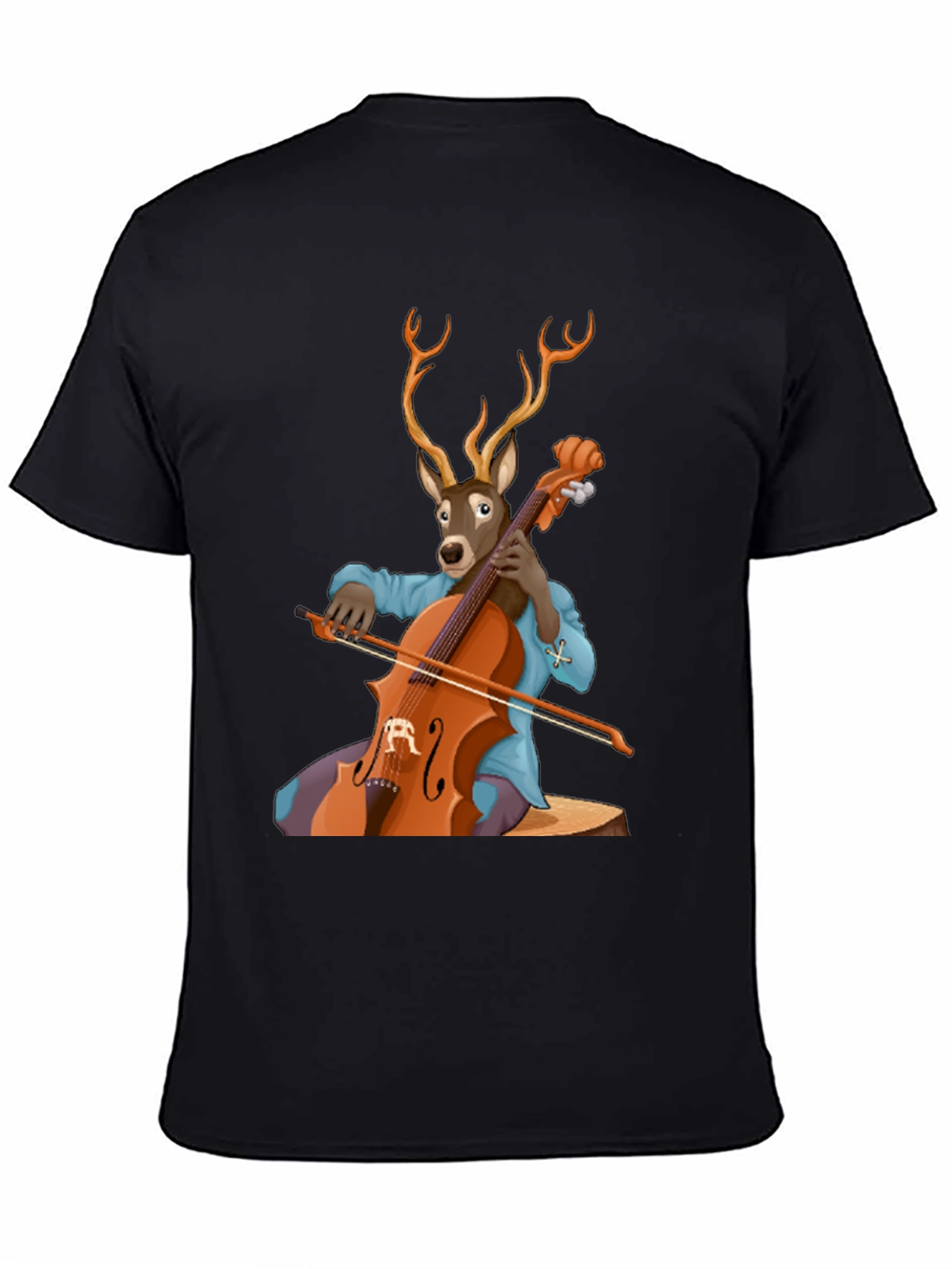 Deer Playing Cello T-Shirt - Unique Music Lover Tee
