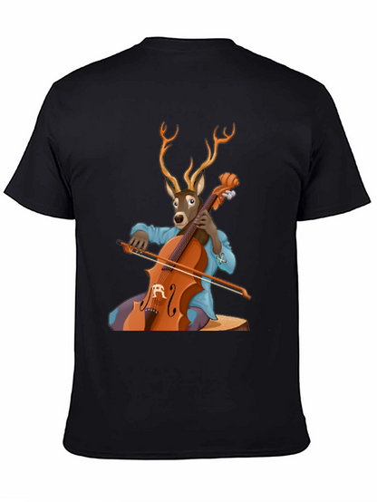 Deer Playing Cello T-Shirt - Unique Music Lover Tee
