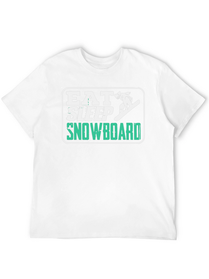 Eat Sleep Snowboard T-Shirt - Fun Graphic Tee