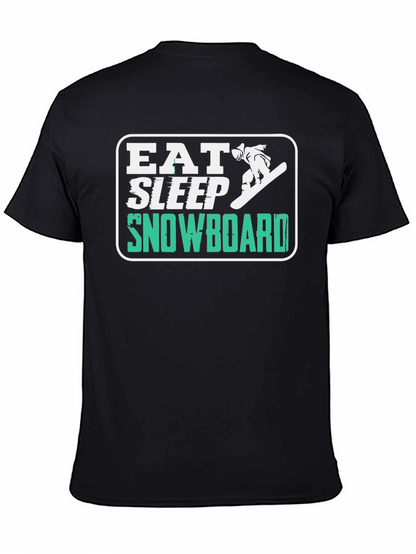 Eat Sleep Snowboard T-Shirt - Fun Graphic Tee