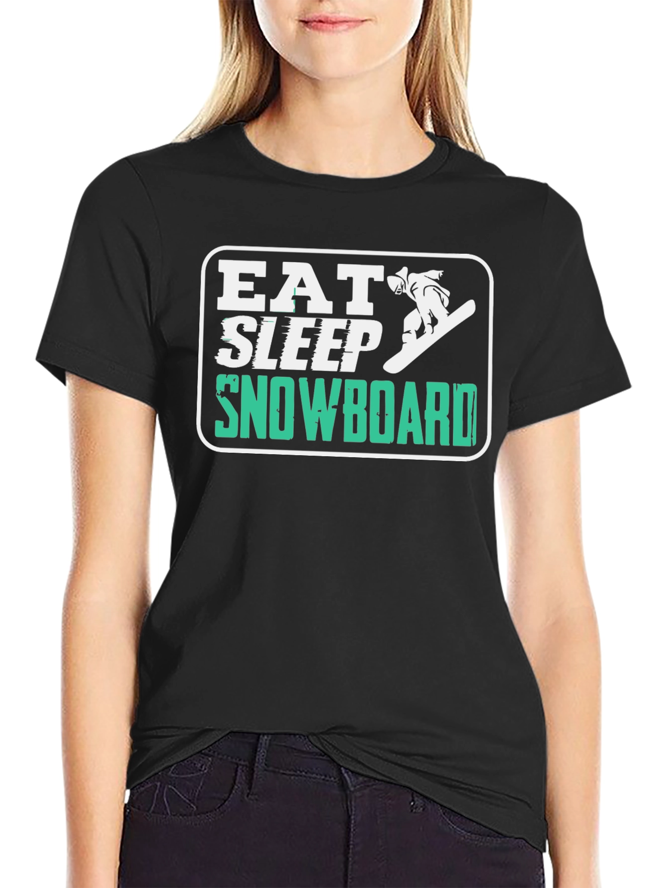 Eat Sleep Snowboard T-Shirt - Fun Graphic Tee