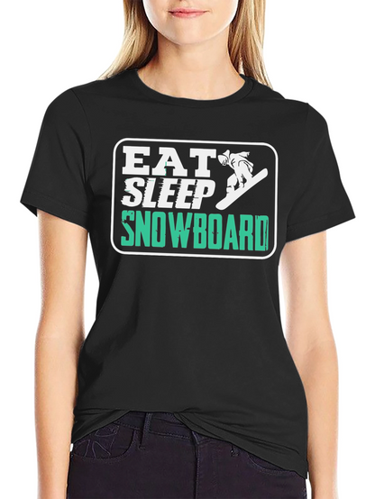 Eat Sleep Snowboard T-Shirt - Fun Graphic Tee