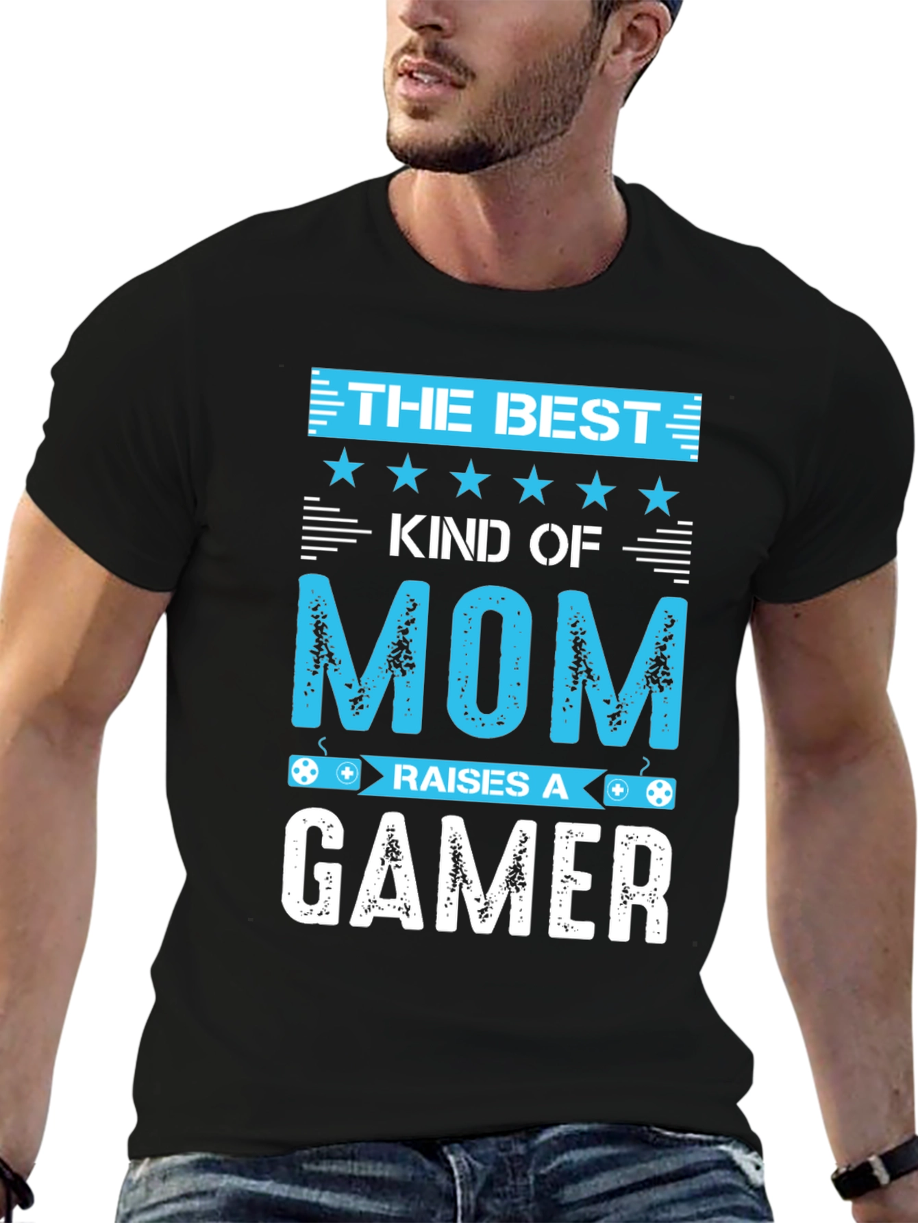 Best Mom Raises a Gamer Graphic Tee