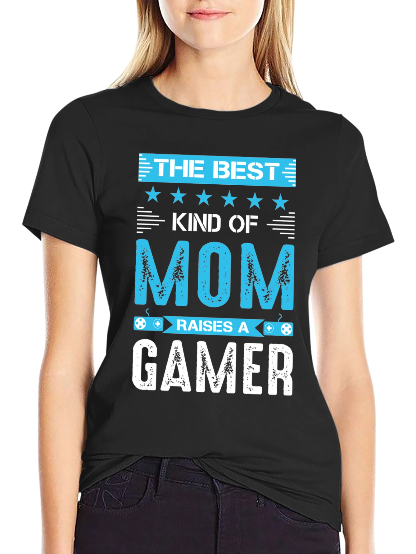 Best Mom Raises a Gamer Graphic Tee
