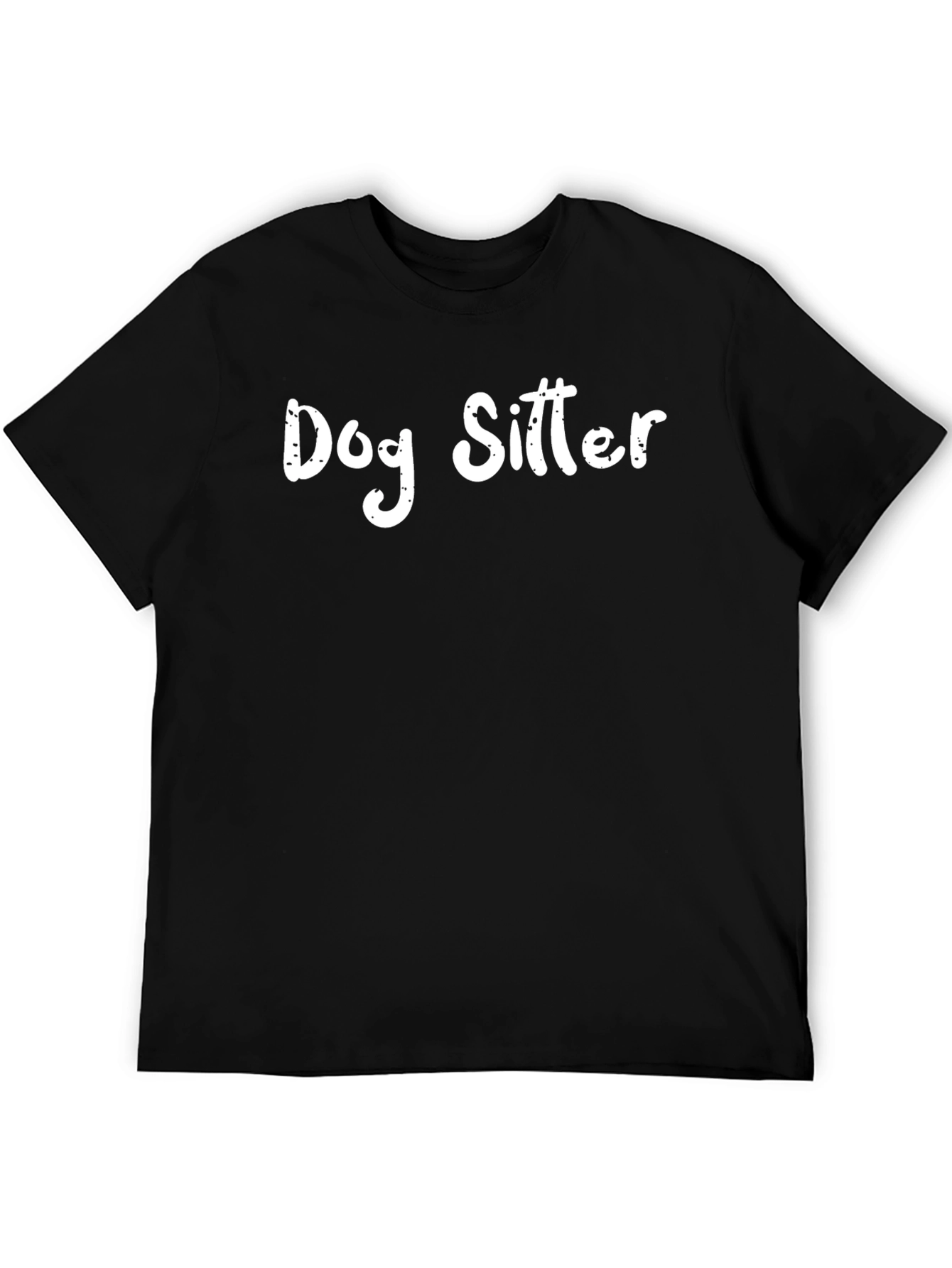 Dog Sitter Graphic Tee - Black Casual T-Shirt
