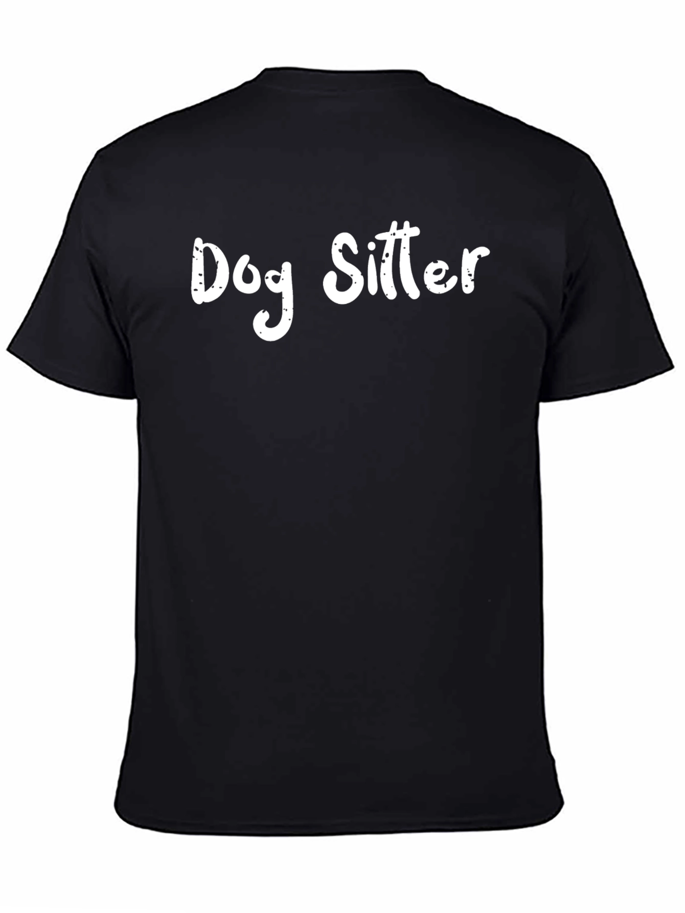 Dog Sitter Graphic Tee - Black Casual T-Shirt