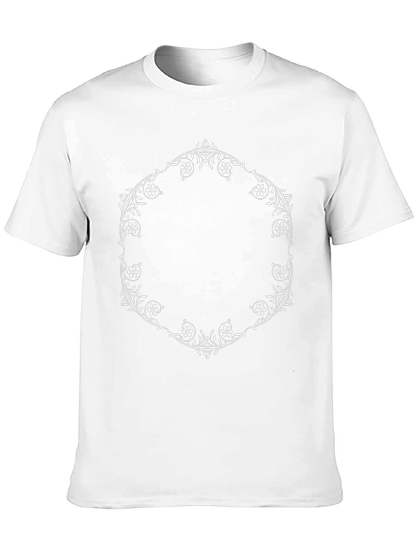 Floral Hexagon Black T-Shirt