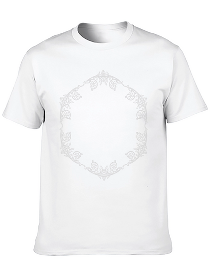 Floral Hexagon Black T-Shirt