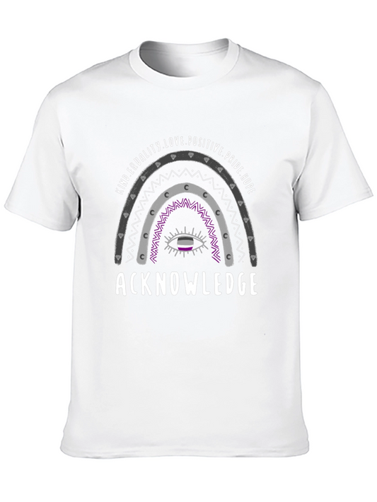Acknowledge Asexual Pride Rainbow Tee