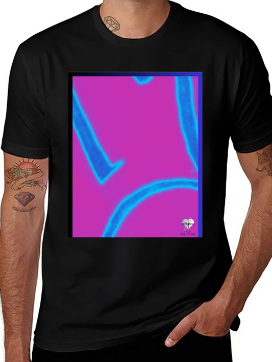 Abstract Graphic Print Black Tee