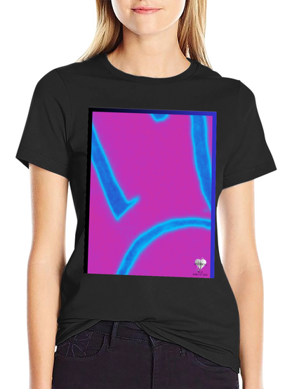 Abstract Graphic Print Black Tee