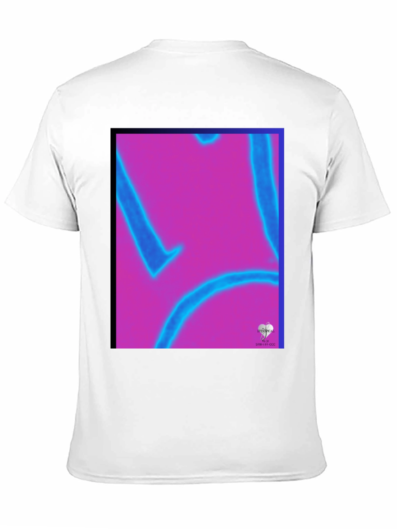 Abstract Graphic Print Black Tee