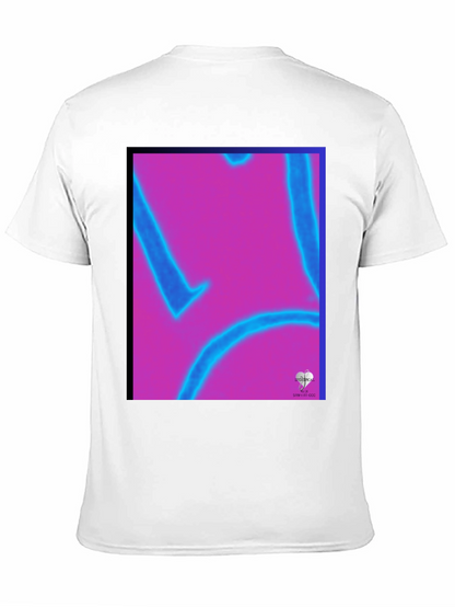 Abstract Graphic Print Black Tee