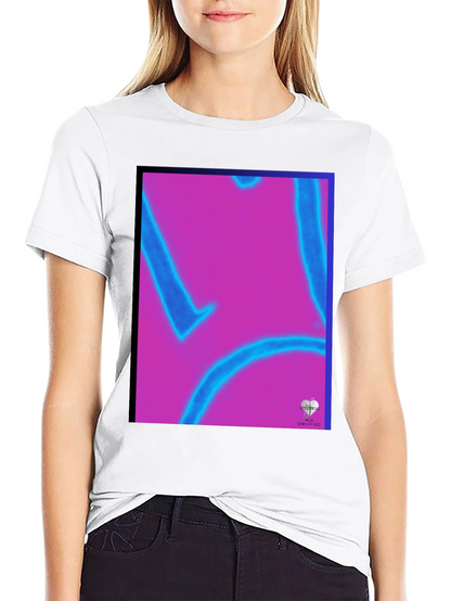 Abstract Graphic Print Black Tee