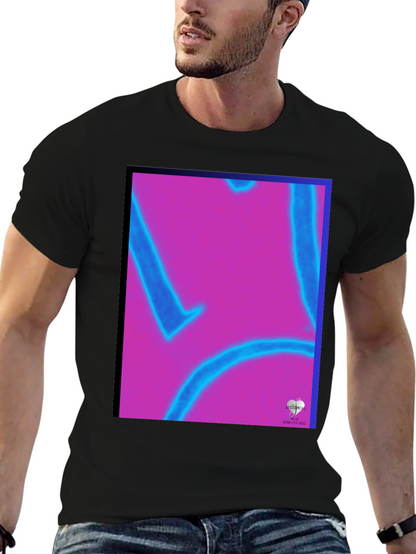 Abstract Graphic Print Black Tee