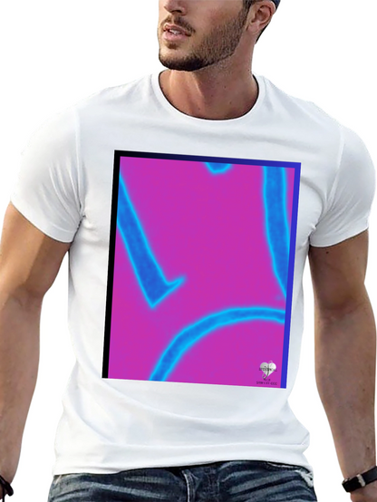 Abstract Graphic Print Black Tee
