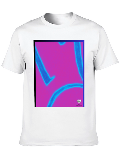 Abstract Graphic Print Black Tee