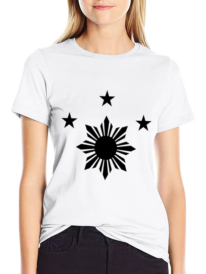 Philippines Flag Inspired Black Tee