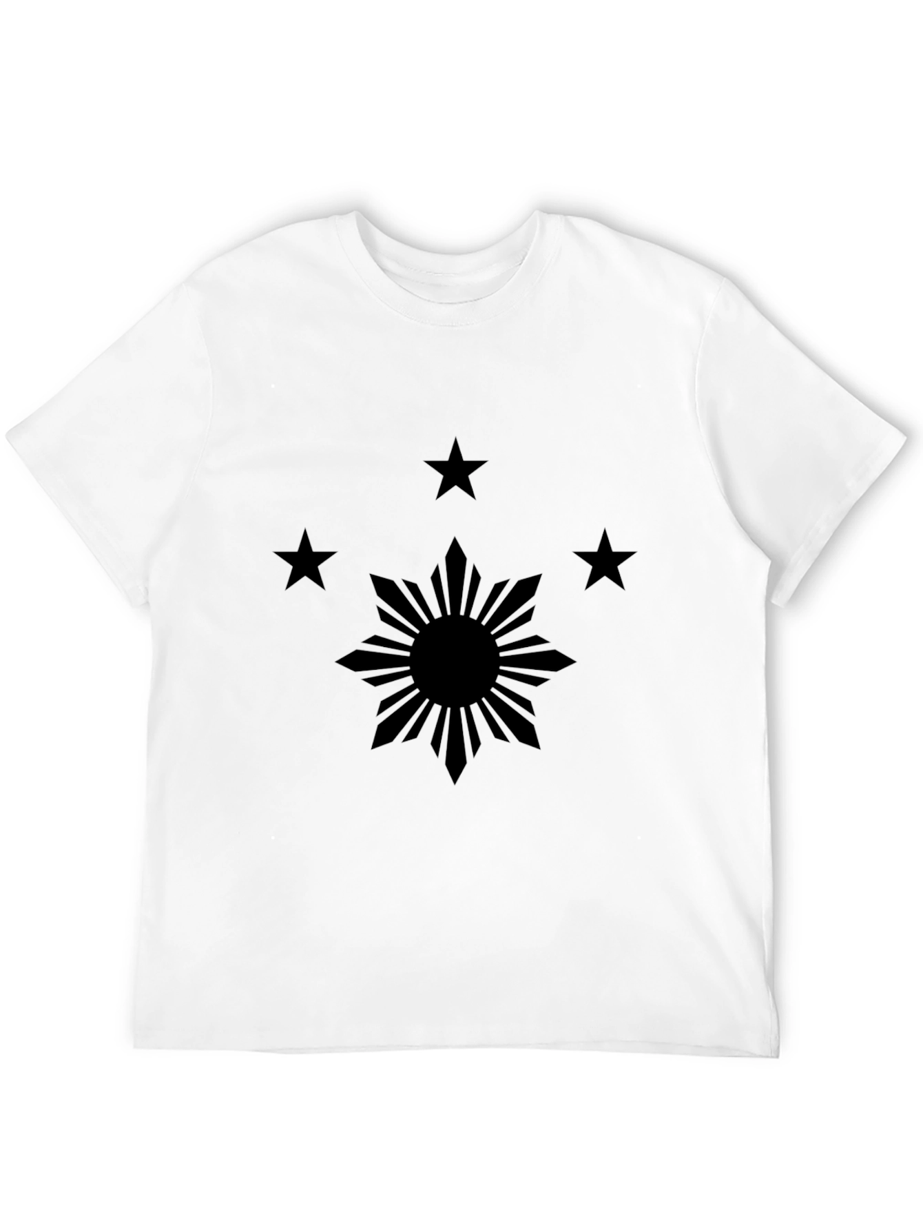 Philippines Flag Inspired Black Tee