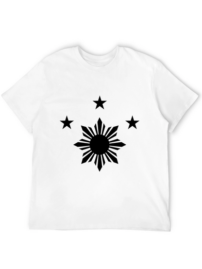 Philippines Flag Inspired Black Tee