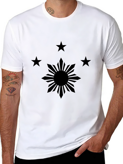 Philippines Flag Inspired Black Tee