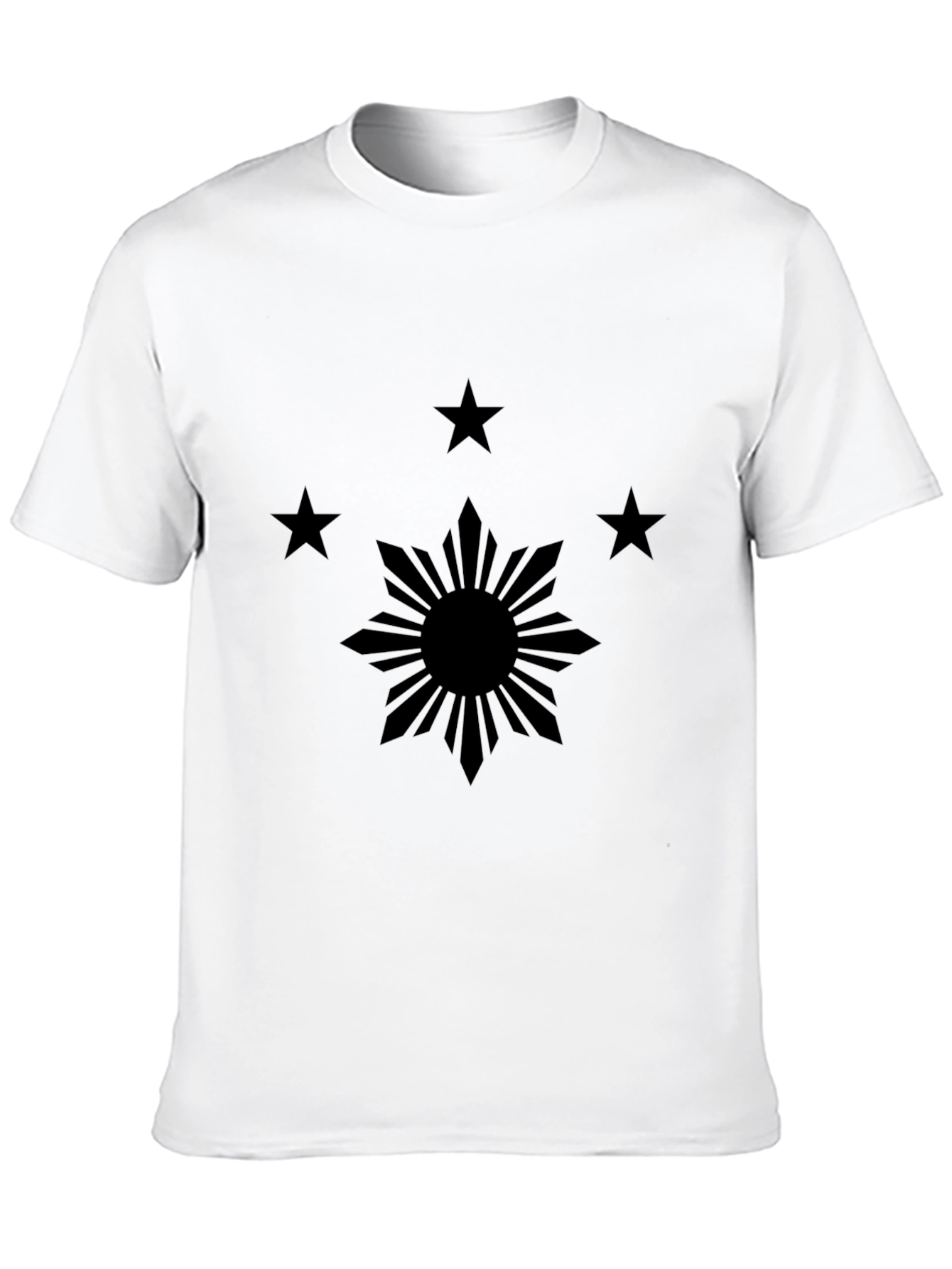 Philippines Flag Inspired Black Tee