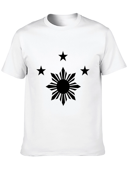 Philippines Flag Inspired Black Tee