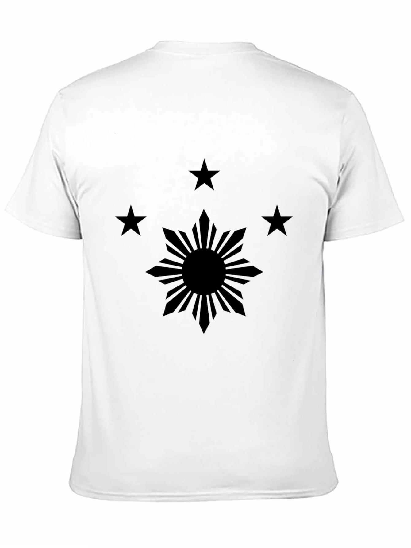 Philippines Flag Inspired Black Tee