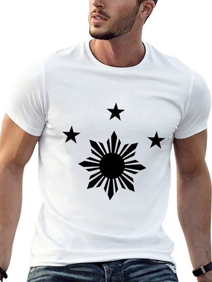 Philippines Flag Inspired Black Tee