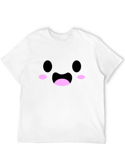 Cute Kawaii Face Black T-Shirt