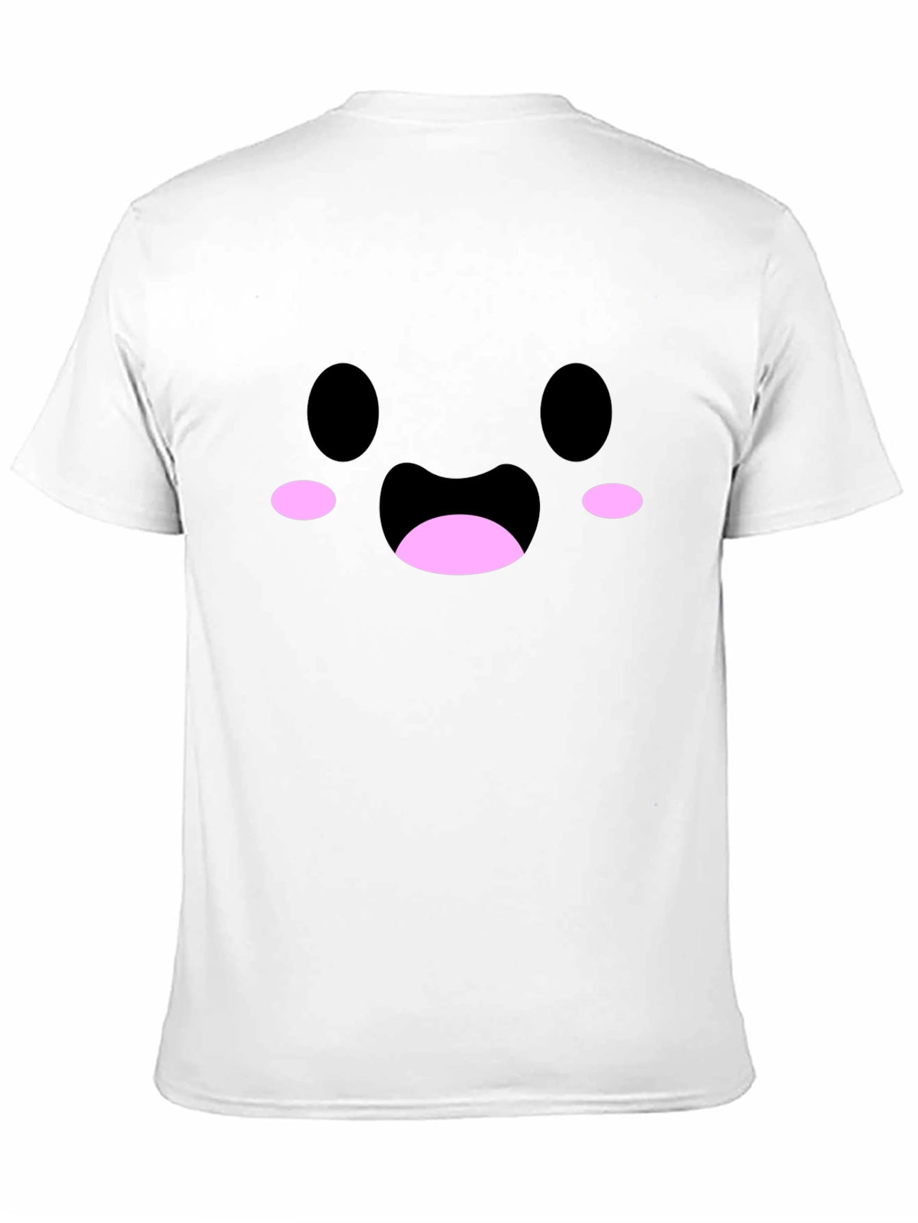 Cute Kawaii Face Black T-Shirt
