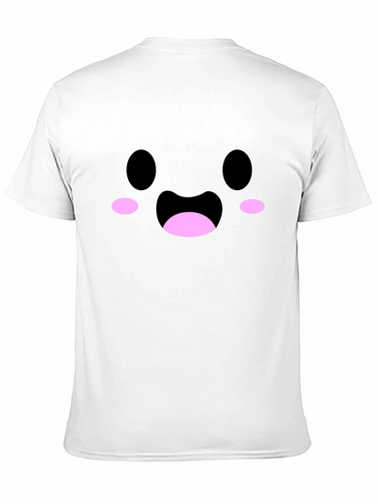 Cute Kawaii Face Black T-Shirt
