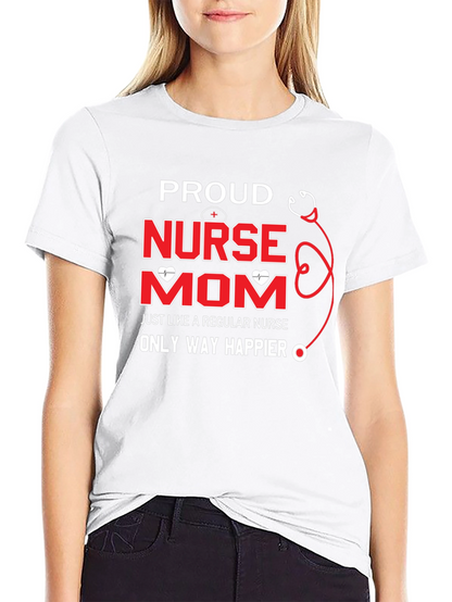 Proud Nurse Mom Graphic T-Shirt