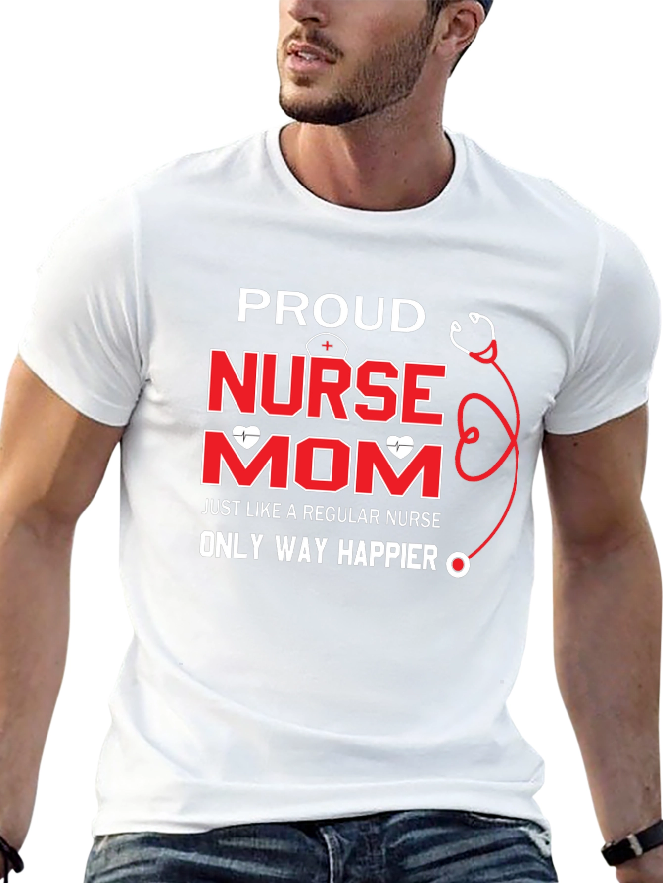 Proud Nurse Mom Graphic T-Shirt