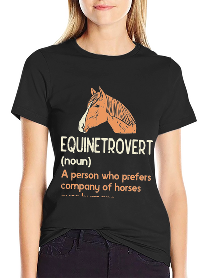 Equinetrovert Horse Lover Graphic T-Shirt