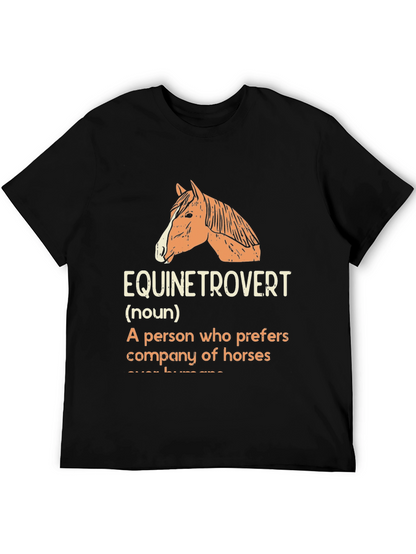 Equinetrovert Horse Lover Graphic T-Shirt