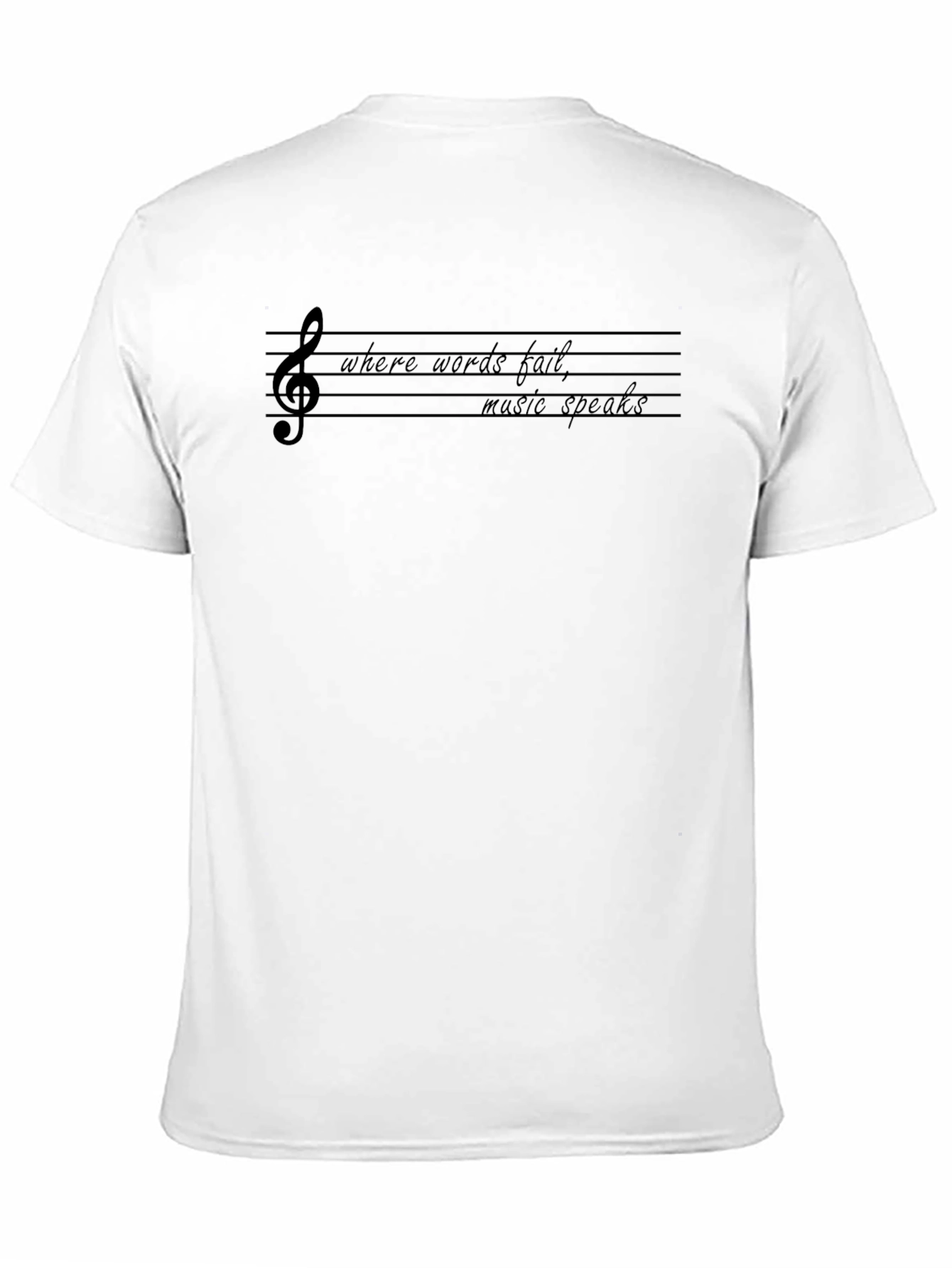 Musical Expression Tee: Where Words Fail Music Speaks