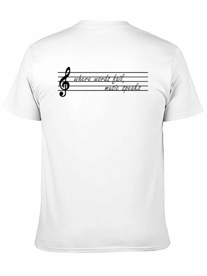 Musical Expression Tee: Where Words Fail Music Speaks