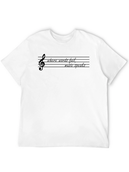 Musical Expression Tee: Where Words Fail Music Speaks