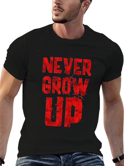 Never Grow Up Graphic Tee - Black