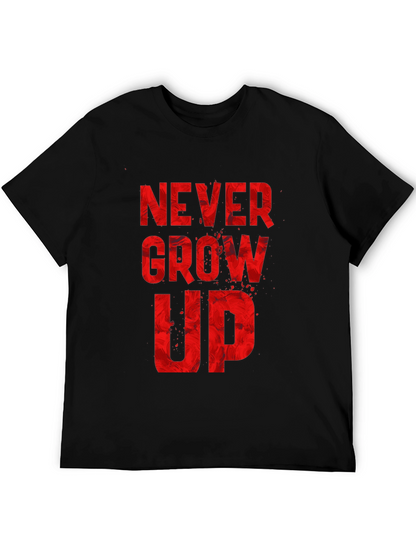 Never Grow Up Graphic Tee - Black