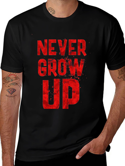 Never Grow Up Graphic Tee - Black
