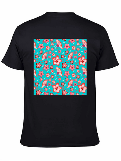 Floral Pattern T-Shirt Casual Graphic Tee