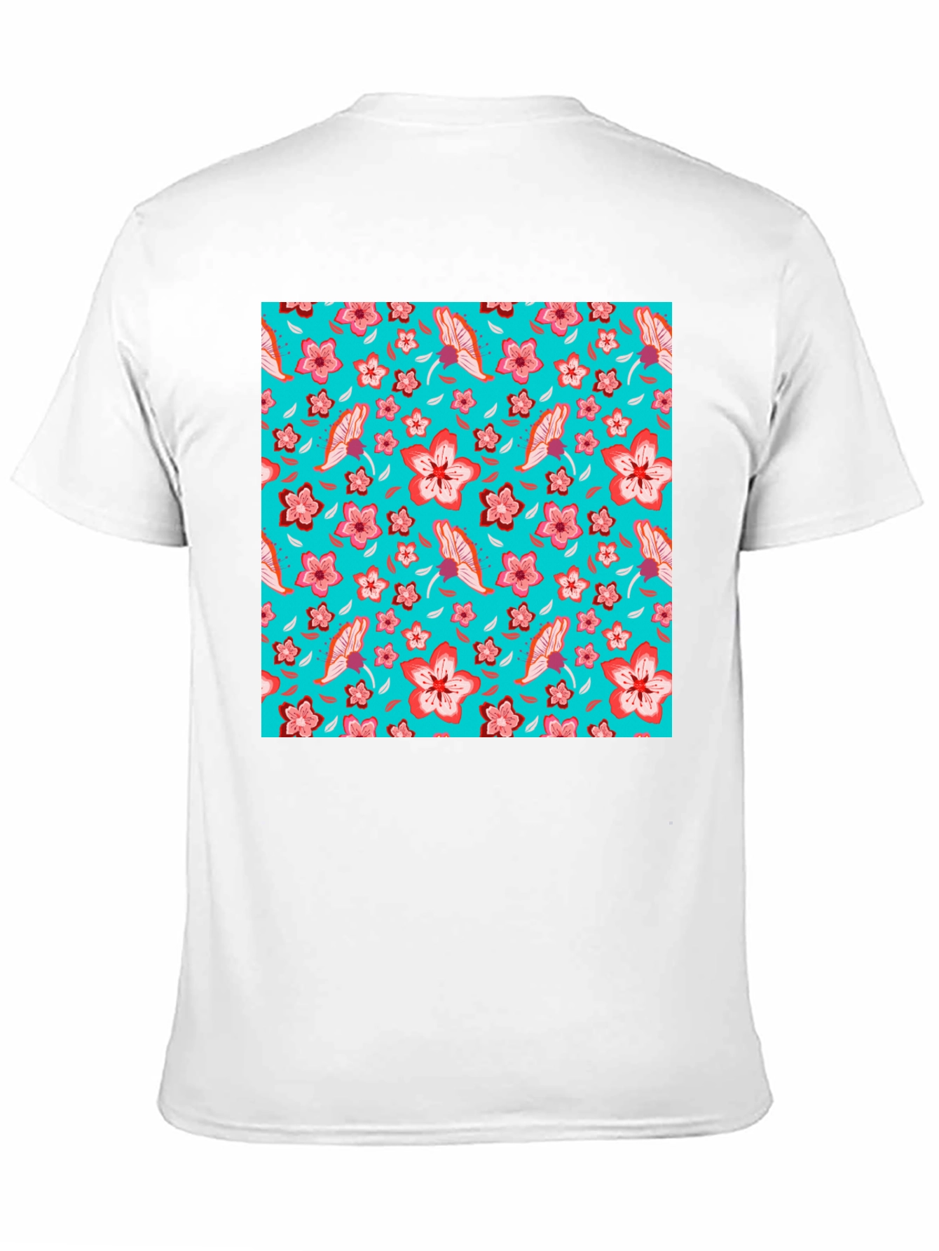 Floral Pattern T-Shirt Casual Graphic Tee