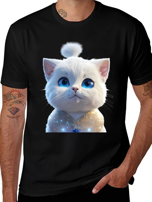 Cute Cat Graphic Tee - Soft & Stylish