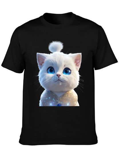 Cute Cat Graphic Tee - Soft & Stylish