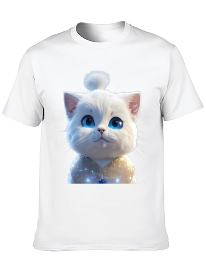 Cute Cat Graphic Tee - Soft & Stylish