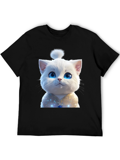 Cute Cat Graphic Tee - Soft & Stylish