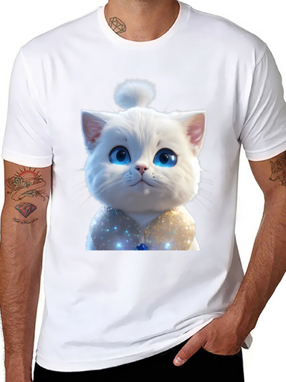 Cute Cat Graphic Tee - Soft & Stylish